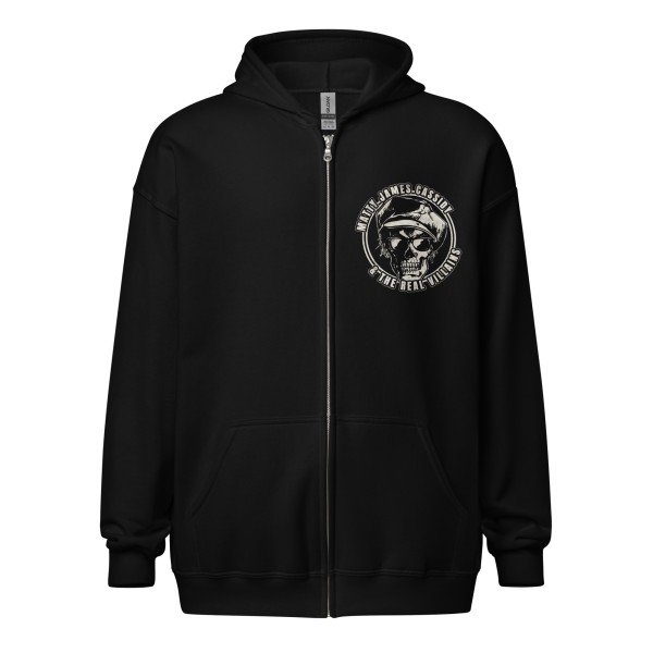 Matty James Cassidy & The Real Villains – Skull Logo – Zip Hoodie